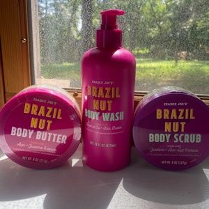 Trader Joes Brazil Nut Body Set - Scrub, Body Butter, Body Wash